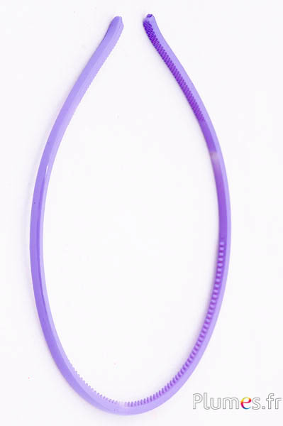 Serre-tête en plastique - largeur 4 mm - lilas
